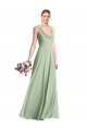 Cowl Neck Criss Cross Back Chiffon Evening Maxi Dress