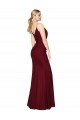 Floor Length High Neck Chiffon Evening Dress with Side Slit