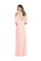 Cold Shoulder Draped Wrap Evening Maxi Dress