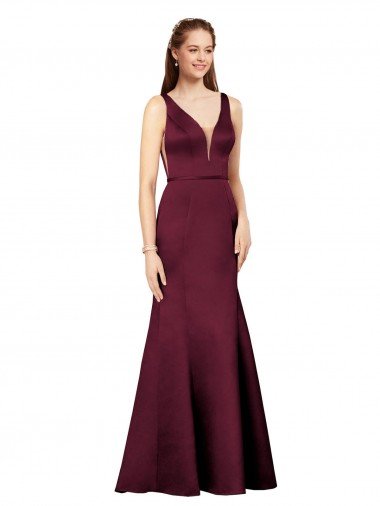 Sexy Satin Evening Dress with Side Cutouts Canada