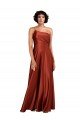 Sophisticated One Shoulder Silky Satin Evening Dress with Full Skirt