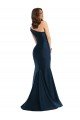 Bias-Cuff One Shoulder Silky Satin Mermaid Evening Dress with Side Slit