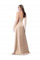 Silky Satin Evening Dress with Draped Surplice Bodice