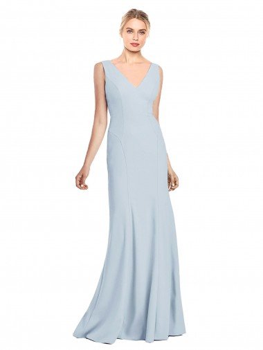 Sleeveless Seamed Bodice Trumpet Evening Dress Canada
