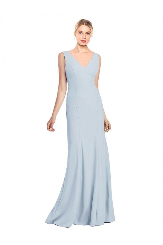 Sleeveless Seamed Bodice Trumpet Evening Dress