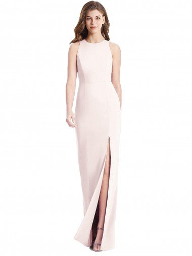 Diamond Cutout Back Trumpet Evening Dress with Front Slit Canada