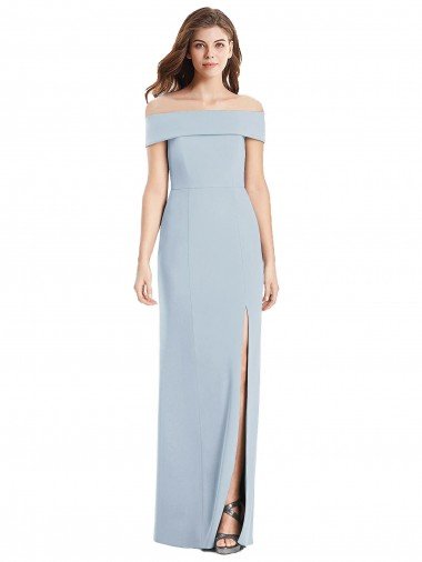 Cuffed Off the Shoulder Long Trumpet Evening Dress Canada