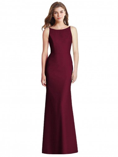 Open Cowl Back Bateau Neck Trumpet Evening Dress Canada
