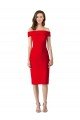 Off the Shoulder Square Neck Cocktail Evening Dress