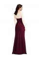 Strapless Crepe Evening Maxi Dress with Front Slit