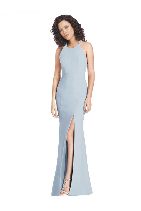 Criss Cross Open Back Trumpet Evening Dress