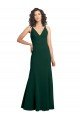 Form Fitting Stretch Crepe A-Line Evening Dress