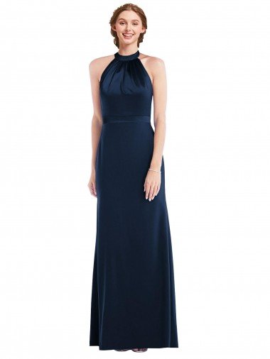 High Neck Open Back Long Evening Maxi Dress Canada