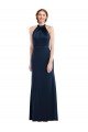 High Neck Open Back Long Evening Maxi Dress