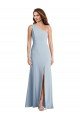 Bold One Shoulder Trumpet Maxi Crepe Evening Dress