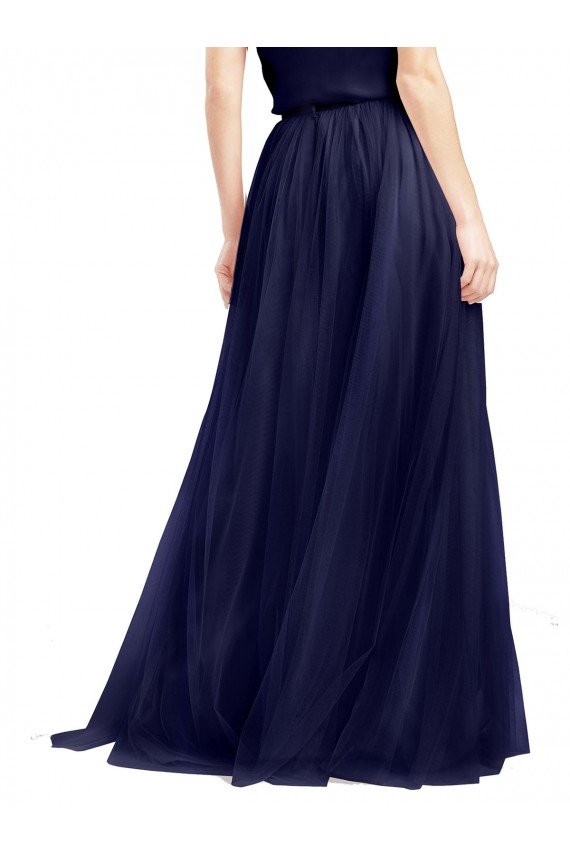 Long A-Line High Neck Halter Tulle Evening Dress