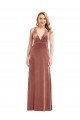 Plunging Neckline Velvet Evening Maxi Dress with Criss Cross Open Back