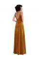 Twist Front Cutout Velvet Evening Maxi Dress with Pockets
