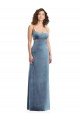Spaghetti Strap Long Full Length Velvet Evening Maxi Dress
