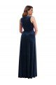 Deep V-Neck Sleeveless Velvet Evening Maxi Dress with Pockets